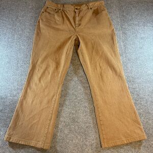 Ralph Lauren Lauren Jeans Co Cropped Flare Trousers Camel Khaki Tan US 12 35